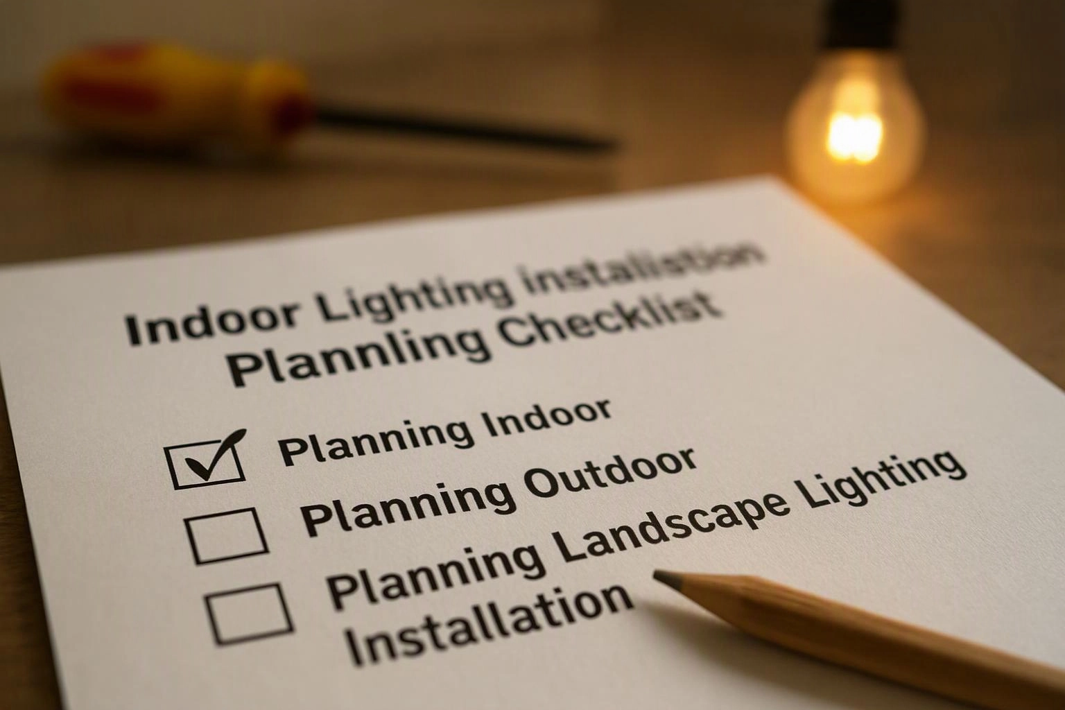 Planning Indoor, Outdoor, and Landscape Lighting Installation