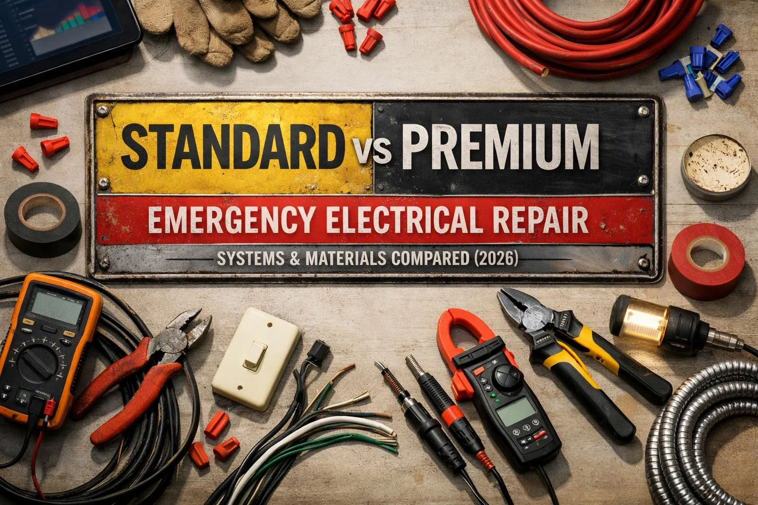 Standard vs Premium Emergency Electrical Repair Systems & Materials Compared (2026)