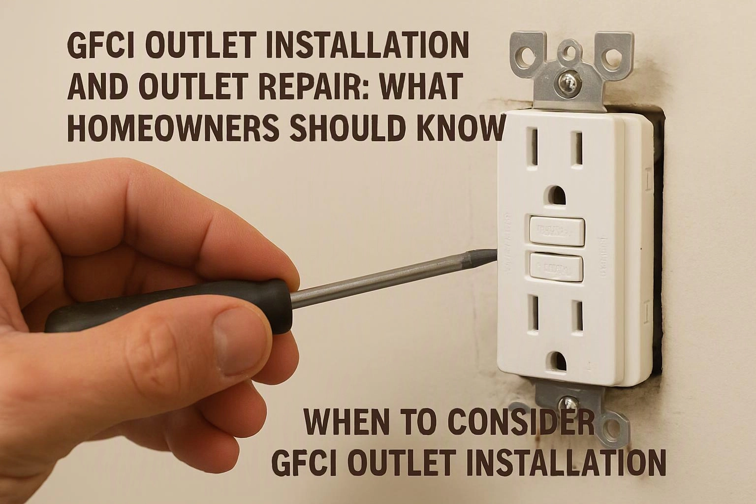 GFCI Outlet Installation and Outlet Repair: What Homeowners Should Know